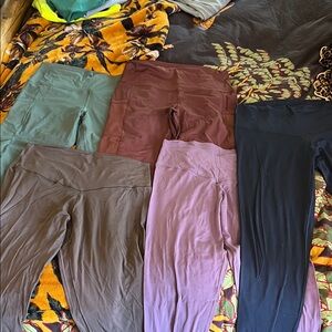 Set of Five aerie Colorful Leggings
